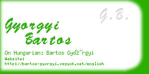 gyorgyi bartos business card